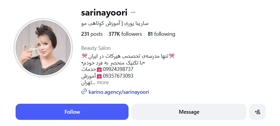 آکادمی کوتاهی مو سارینا یوری