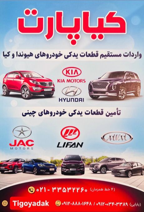 گالری تصاویر فروشگاه قطعات یدکی خودروهای هیوندای کیا و چینی تیگویدک 1