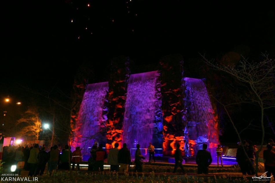 آبشار ناهارخوران گرگان در شب