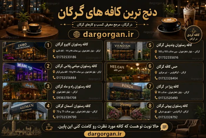  کافه های گرگان 
